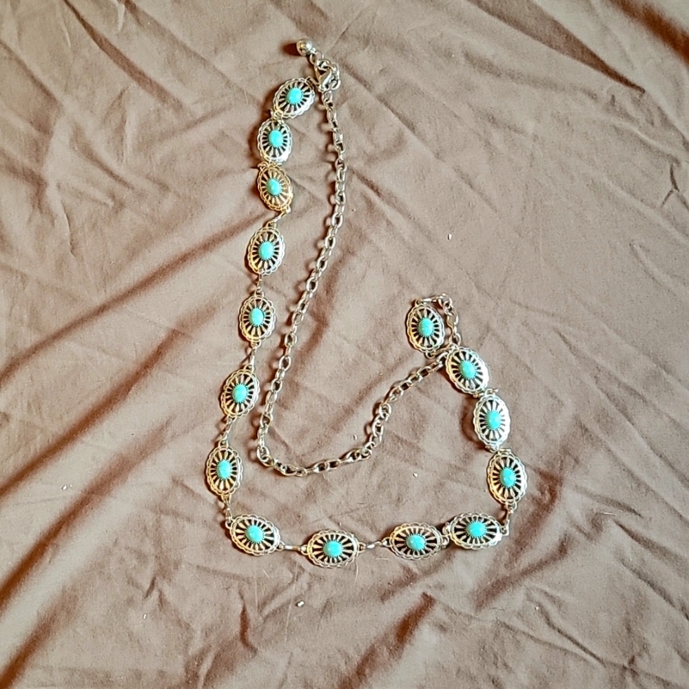 Faux turquoise belt
